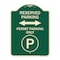 Signmission Reserved Parking Permit Parking withand Bidirectional Arrow Aluminum Sign, 24" x 18", G-1824-23146 A-DES-G-1824-23146 - alternate 1
